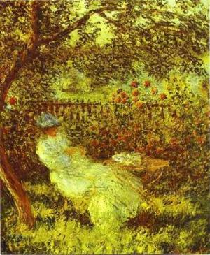 Monet-2 Alice Hosched in the Garden. 1881