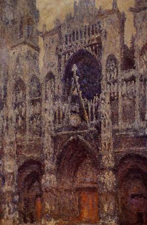 Rouen Cathedral the Portal Grey Weather 1892