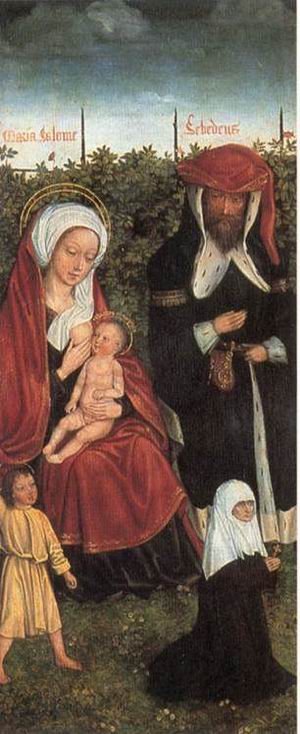 Triptych with the Family of St Anne((left) 1490s