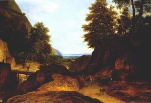 Valley with Travellers 1660s