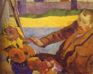 Van Gogh Painting Sunflowers,1888