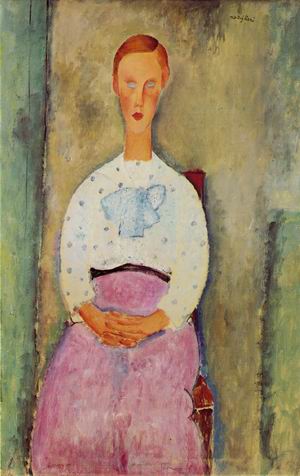 Girl with a Polka-Dot Blouse 1919