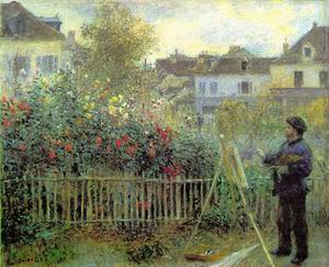 Monet painting in his garden at Argenteuil 1873