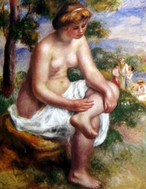 Seated Bather in a Landscape, 1895-1900