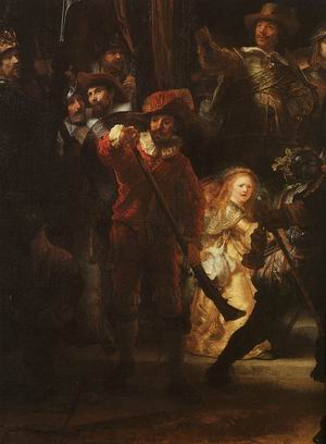 The Company of Frans Banning Cocq Preparing to March (The Night Watch), detail, 1642