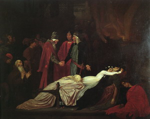 The Reconciliation of the Montagues and Capulets over the Dead Bodies of Romeo and Juliet 1853-55