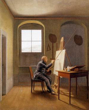 Caspar David Friedrich in his Studio 1811