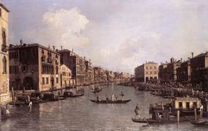 Grand Canal, Looking South-East from the Campo Santa Sophia to the Rialto Bridge c. 1756