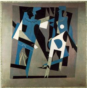 Harlequin and Woman with a Necklace 1917