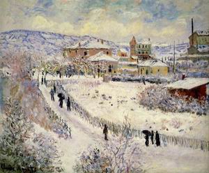 View of Argenteuil in the Snow 1875