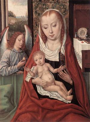 Virgin and Child with an Angel 1480-1500