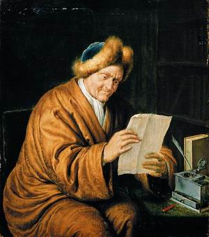 An Old Man Reading 1729