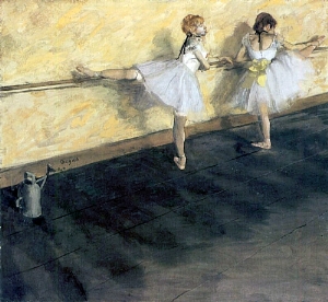 Dancers Practicing at the Barre 1876-77