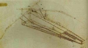 Drawing of a Flying Machine. c.1486