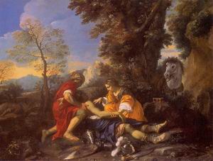 Herminia and Vafrino Tending the Wounded Tancred