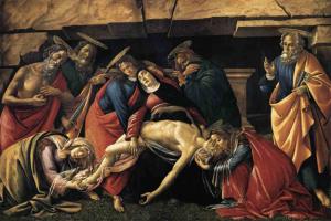 Lamentation over the Dead Christ with Saints c.1490