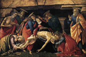 Lamentation over the Dead Christ with Saints c.1490