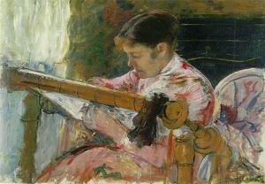 Lydia Seated at an Embroidery Frame 1880-81