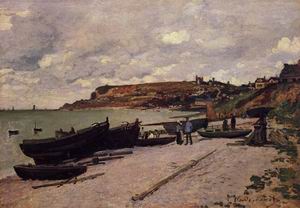 Sainte-Adresse Fishing Boats on the Shore 1867