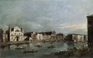 The Grand Canal with Santa Lucia and the Scalzi 1780s