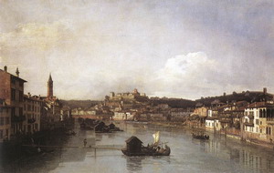 View of Verona and the River Adige from the Ponte Nuovo 1747-48