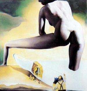 Dali Lifting the skin of the Mediterranean Sea to Show Gala the Birth of Venus,1977