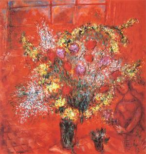 Fleurs Sur Fond Rouge, 1970