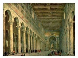 Interior of the Church of San Paolo Fuori Le Mura, Rome, 1750