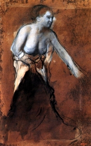 Standing Female Figure with Bared Torso 1866-68