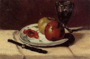 Still Life Apples And A Glass