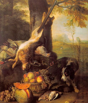 Still Life with Dead Hare and Fruit 1711