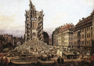 The Ruins of the Old Kreuzkirche in Dresden 1765