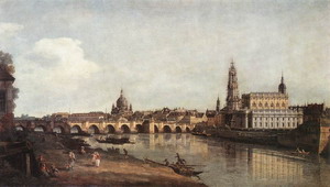 View of Dresden from the Right Bank of the Elbe with the Augustus Bridge 1748