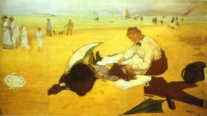 At the Beach. 1876