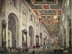 Interior of the San Giovanni in Laterano in Rome