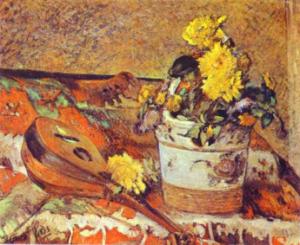 Mandolina and Flowers 1883