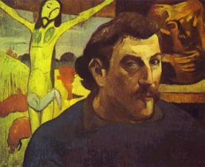 Self-Portrait with Yellow Christ,1889