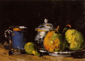 Sugar Bowl, Pears and Blue Cup 1865-66