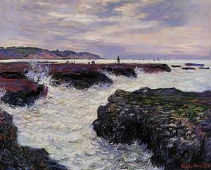 The Rocks at Pourville Low Tide 1882