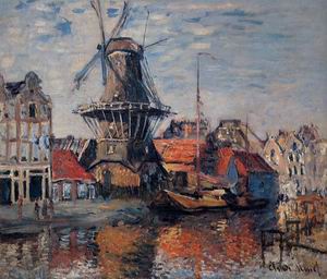 The Windmill on the Onbekende Canal Amsterdam 1874