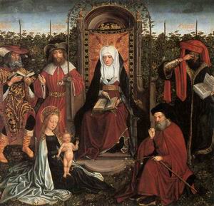 Triptych with the Family of St Anne(centre) 1490s