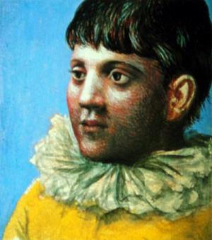 Young Man Dressed as Pierrot