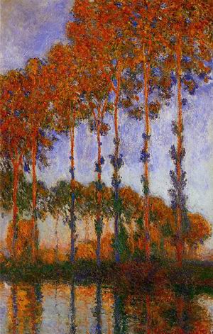 Poplars on the Banks of the River Epte Sunset 1891