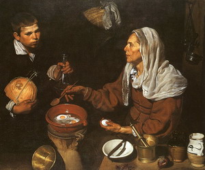 An Old Woman Cooking Eggs, 1618