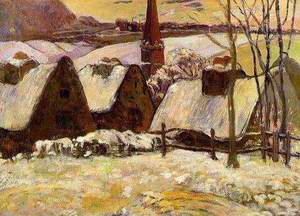 Breton Village In The Snow