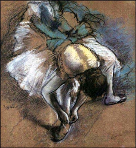 Dancer Adjusting Her Slipper 1880-85