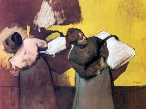 Laundress Carrying Linen 1876