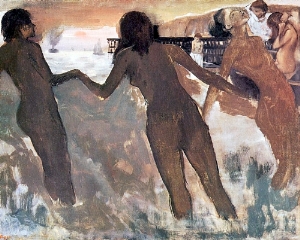 Peasant Girls Bathing in the Sea at Dusk 1875