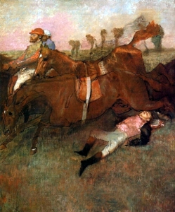 Scene from the Steeplechase The Fallen Jockey 1866