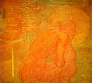 Sketch for fresco. Prayer 1907